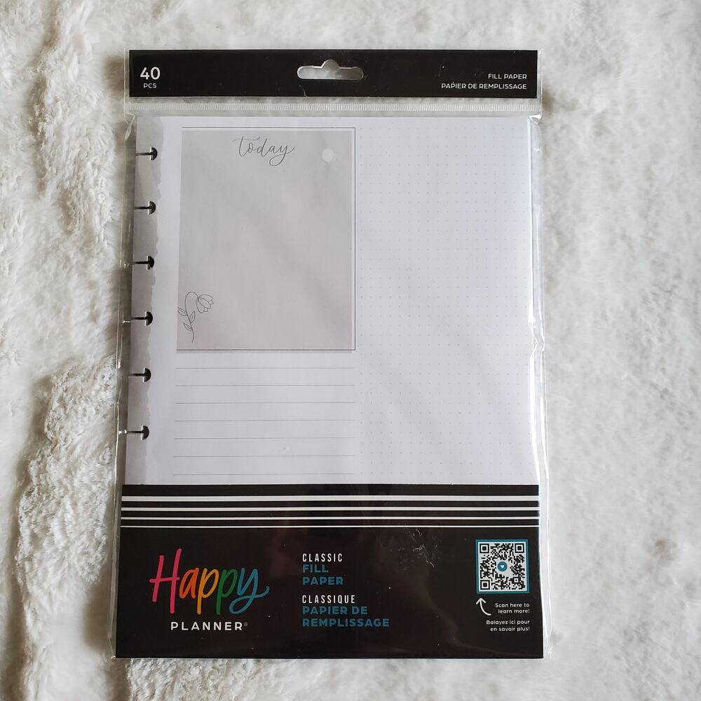 The Happy Planner Neutral Florals Classic Fill Paper